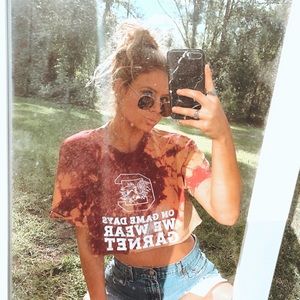 USC Cropped Bleached T Shirt